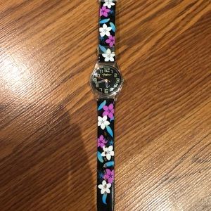 Fusion swatch style Hawaiian themed watch